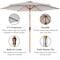 Best Choice Products 10ft Outdoor Woodgrain Pattern Steel Market Patio Umbrella w/ Crank, Tilt